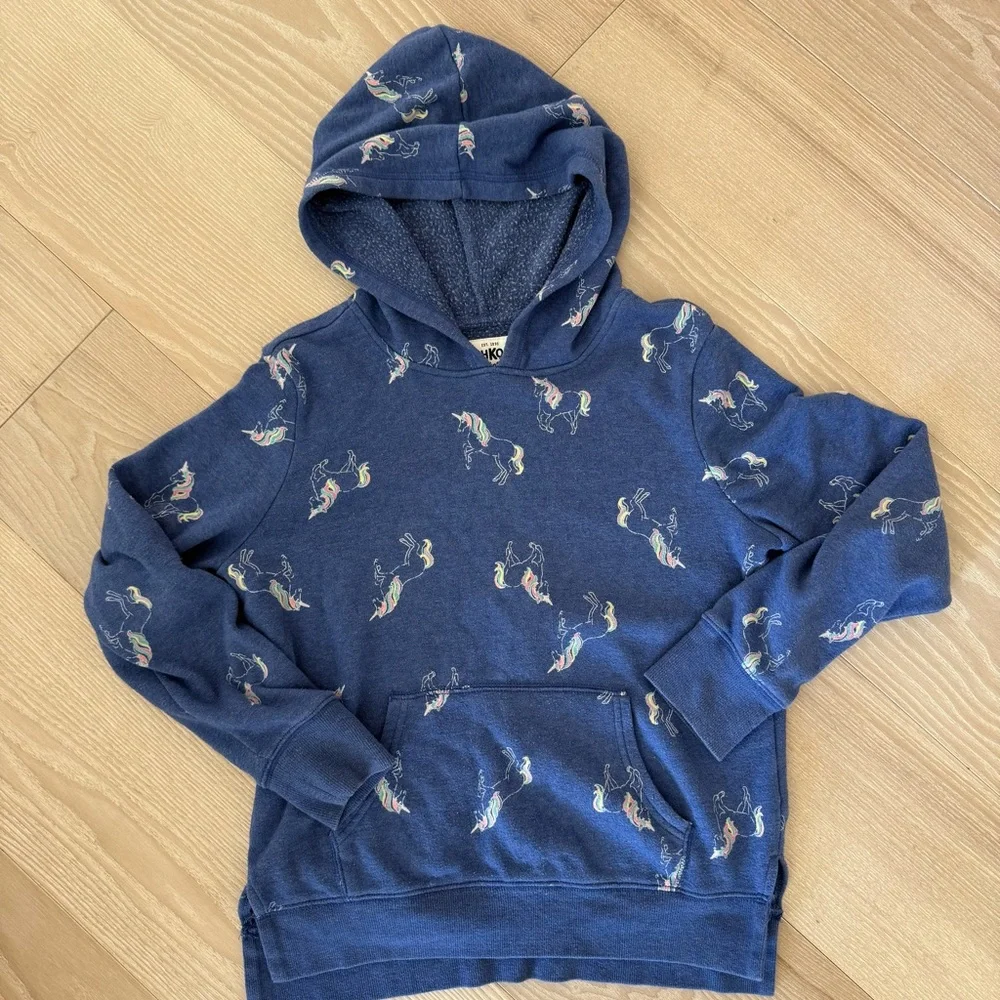 OshKosh B'gosh Navy Unicorn Print Hoodie